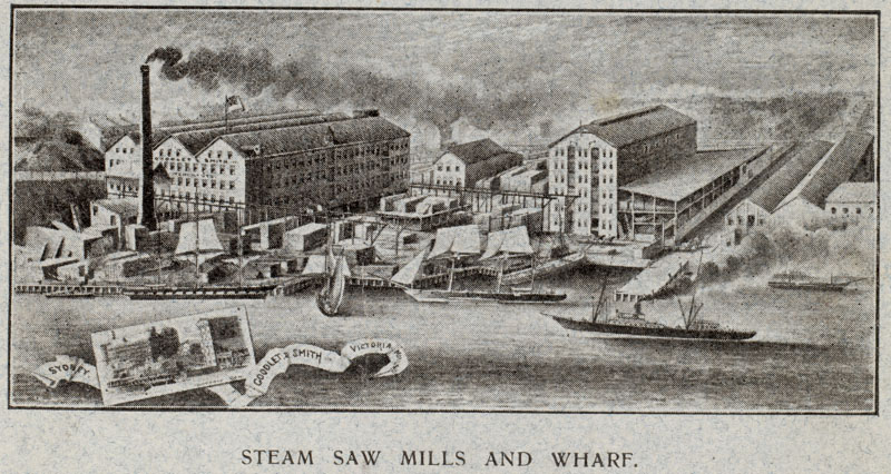Goodlet & Smith steam saw mills and wharf