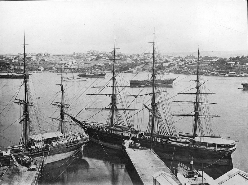 View of Johnston's Bay and Balmain from the CSR works, circa 1880s