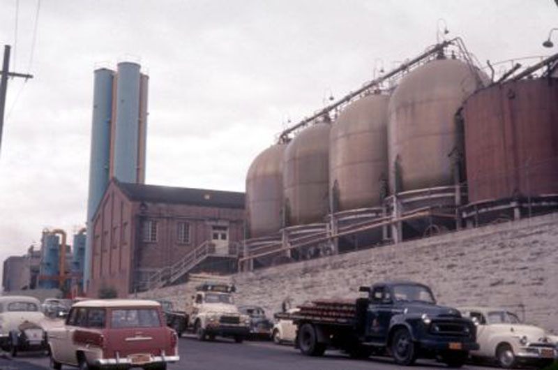 Distillery vats on Jones Street 1961