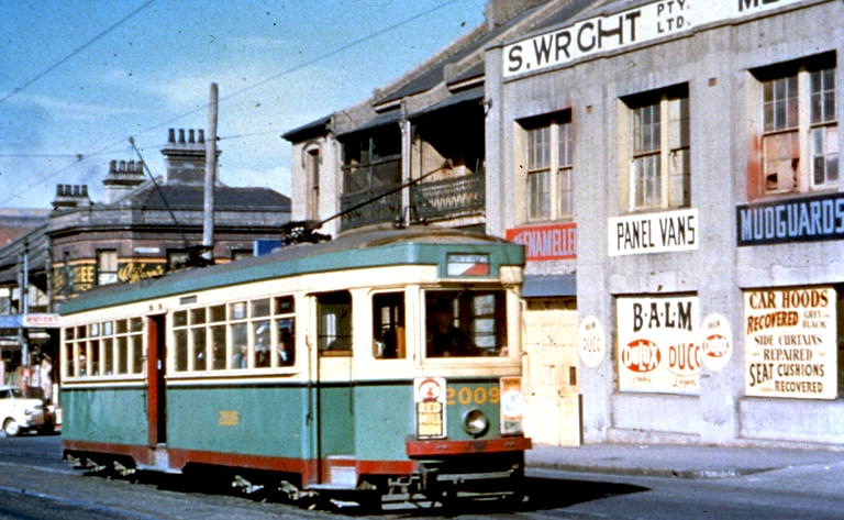 Tram in Harris Street 1950s